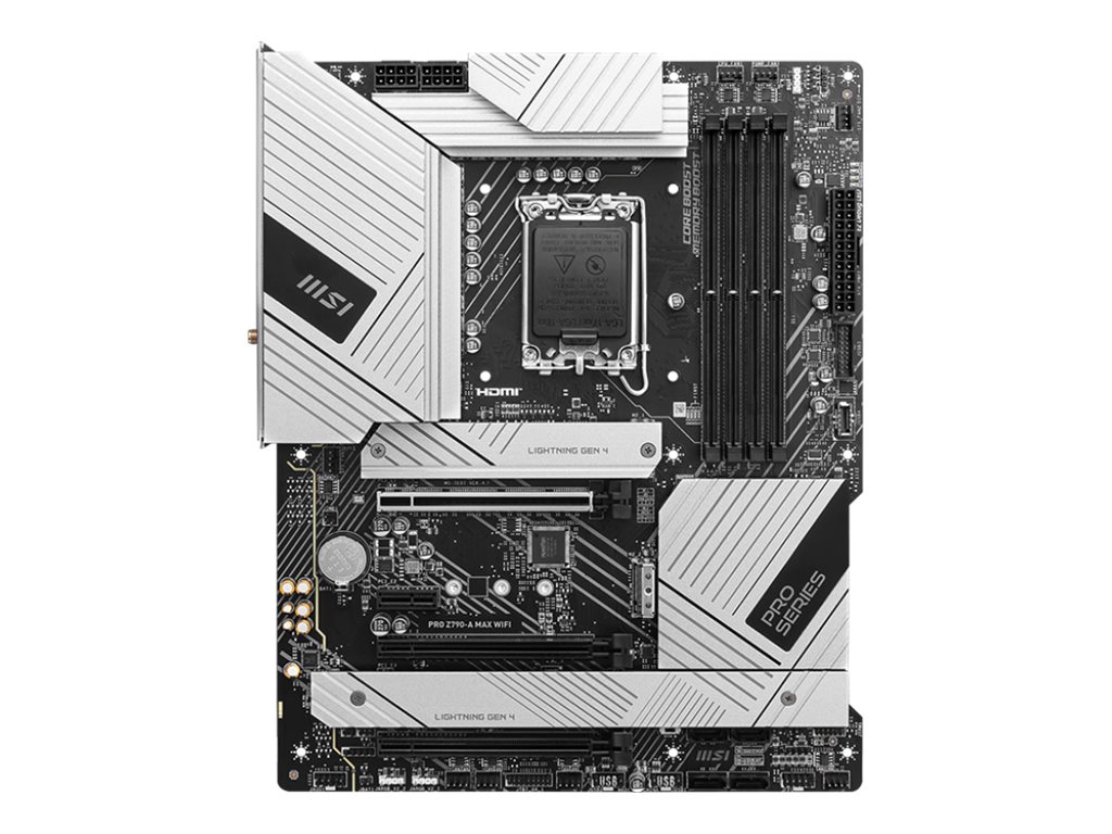 MSI PRO Z790-A MAX WIFI - Motherboard - ATX - LGA1700-Sockel - Z790 Chipsatz - USB 3.2 Gen 1 USB 3.2 Gen 2 USB-C 3.2 Gen2 USB-C 3.2 Gen 2x2 - 2.5 Gigabit LAN Wi-Fi 7 Bluetooth - Onboard-Grafik (CPU erforderlich)