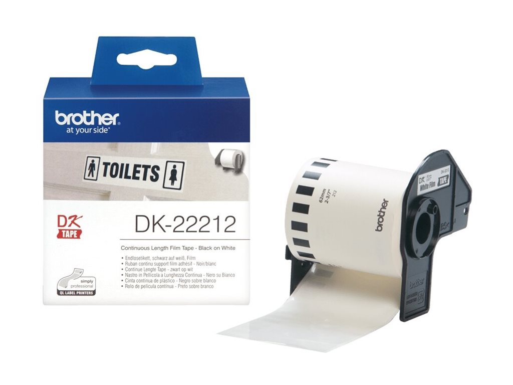 Brother DK-22212 - Permanenter Klebstoff - weiß - Rolle (6,2 cm x 15,2 m)