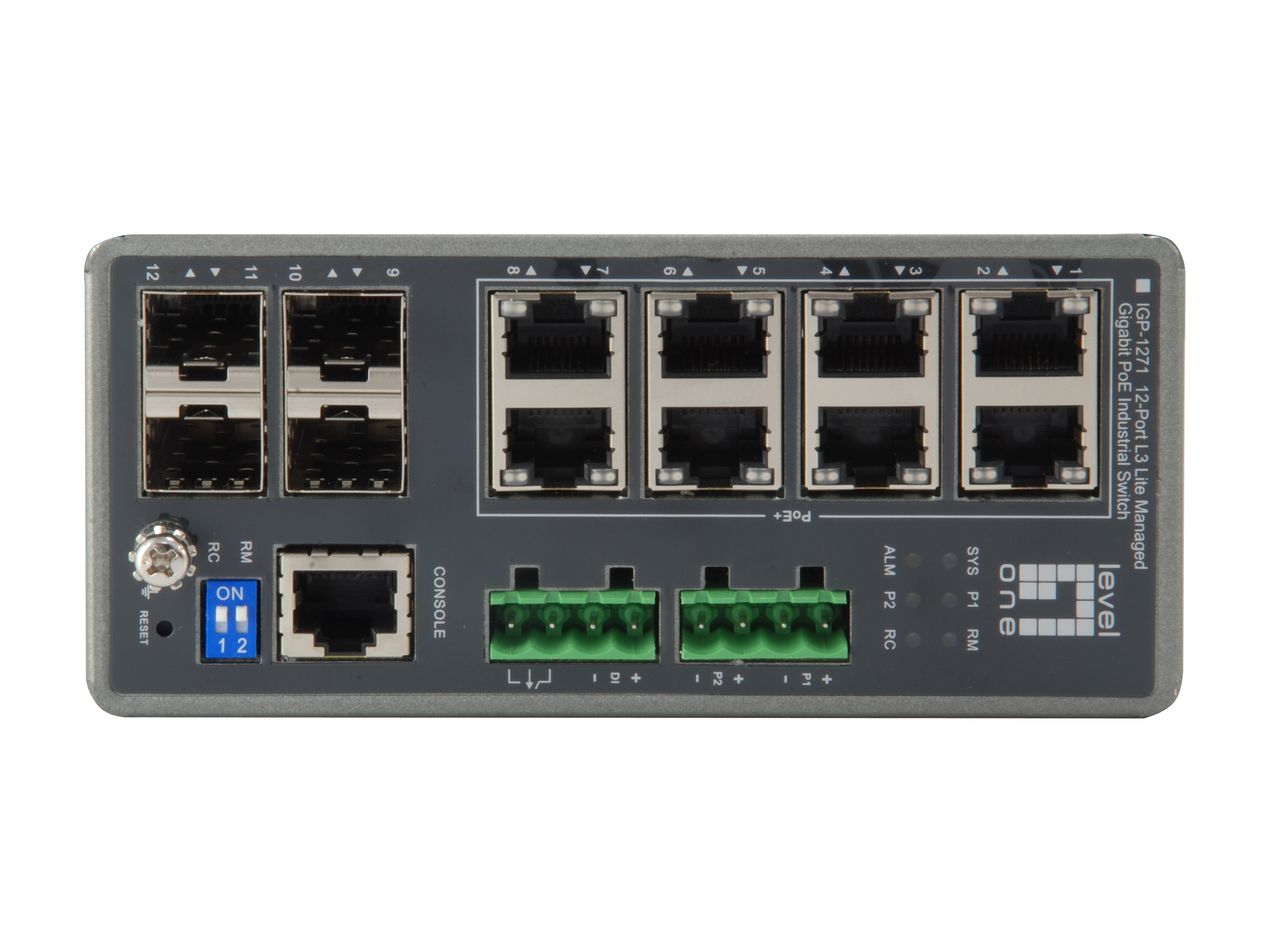 LevelOne IGP-1271 - Switch - L3 Lite - managed - 8 x 10/100/1000 (PoE+), Ansicht 2