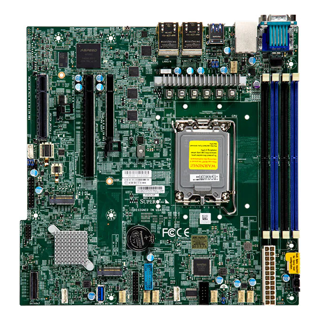 Supermicro X13 Server MicroATX Catlow UP RPL-E Xeon E LGA170 - Mainboard - Intel Sockel 1700 (Core i)