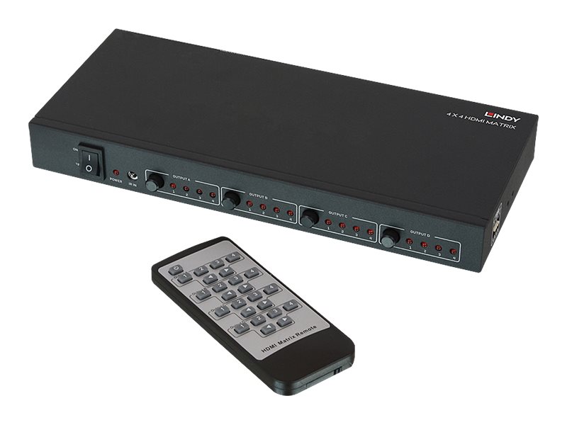 Lindy HDMI 4K UHD 4x4 Matrix - Video/Audio-Schalter - Desktop