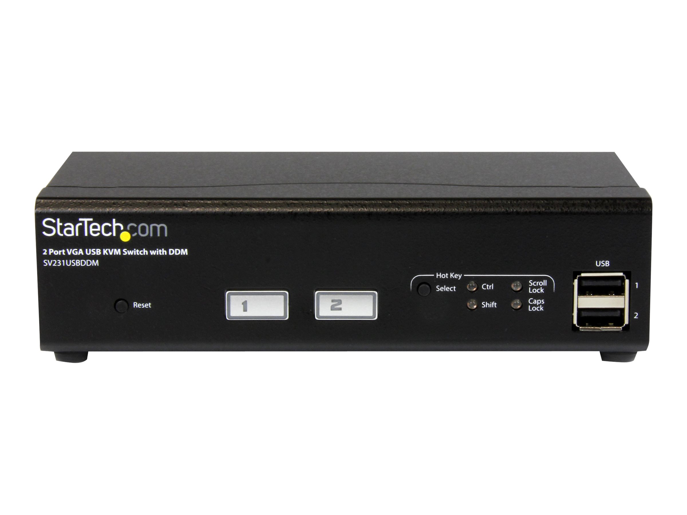 StarTech.com 2 Port USB VGA KVM Switch mit DDM Fast Switching und Kabeln