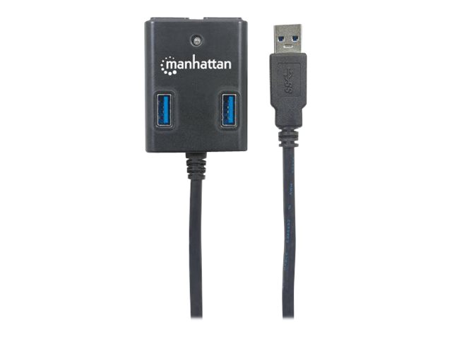 Manhattan USB-A 4-Port Hub, 4x USB-A Ports, 5 Gbps (USB 3.2 Gen1 aka USB 3.0), Ansicht 2