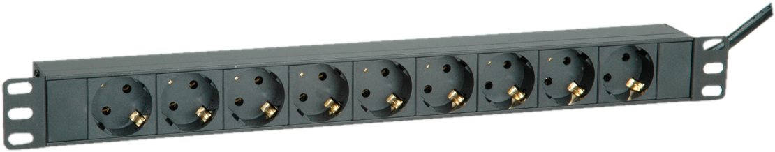 ROLINE Steckdosenleiste (Rack - einbaufähig) - 250 V - 3600 Watt - Ausgangsanschlüsse: 9 - 1U - 48.3 cm (19), Ansicht 4
