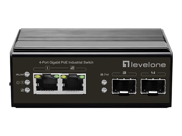 LevelOne IGP-0432 - Switch - industriell -40°C bis 75°C - unmanaged - 2 x 101001000 (PoE)