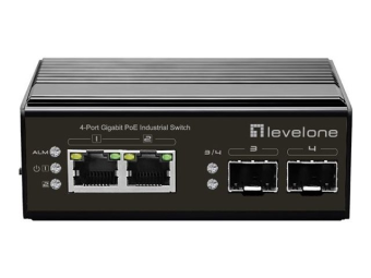 LevelOne IGP-0432 - Switch - industriell -40°C bis 75°C - unmanaged - 2 x 101001000 (PoE)