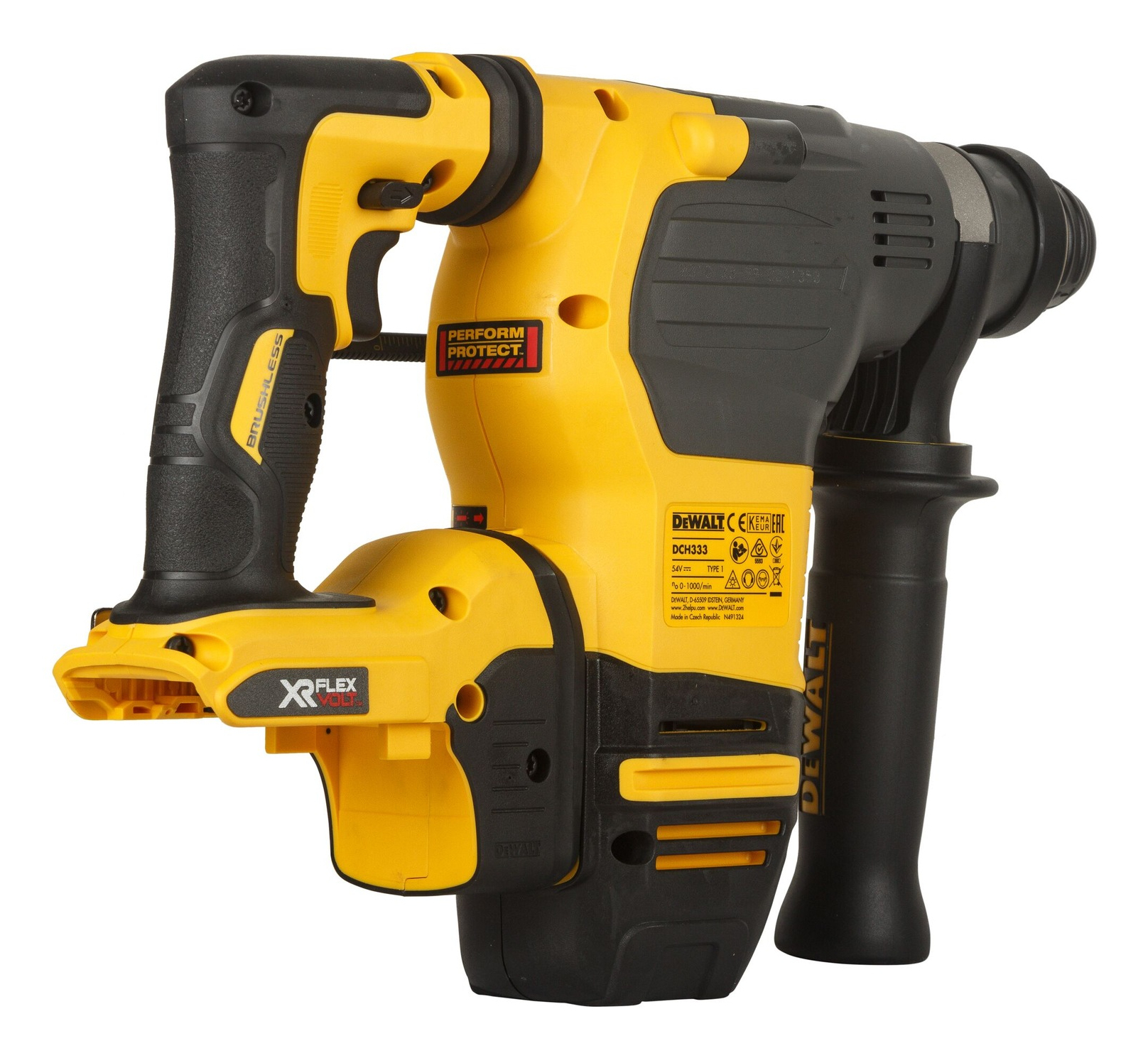 DeWalt DCH333NT 54V XR FlexVolt Akku-Bohr-/Meißelhammer solo inkl. Koffer, Ansicht 4