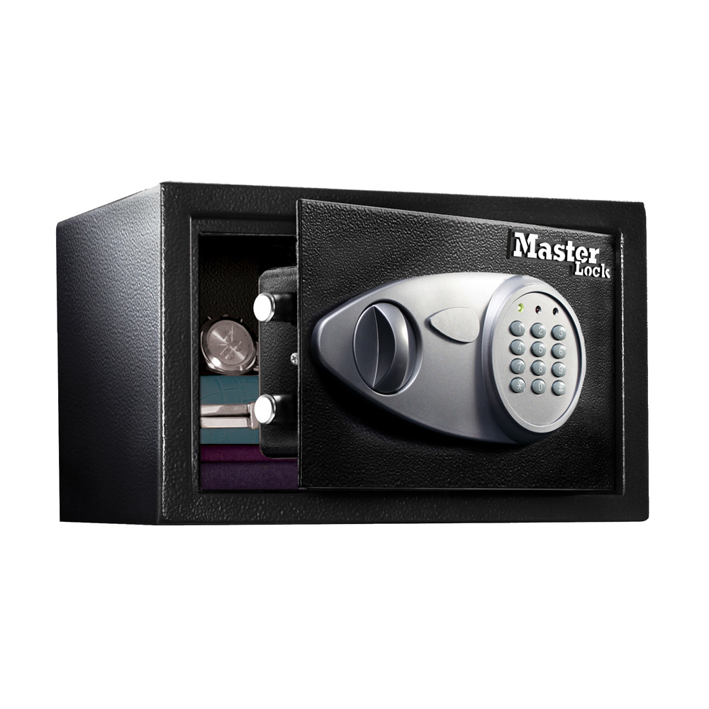 MasterLock Mittelgroer digitaler Safe mit Kombination - Schwarz - Grau - Zahlenschloss - Stahl - 350mm - 270mm - 220mm, Ansicht 2