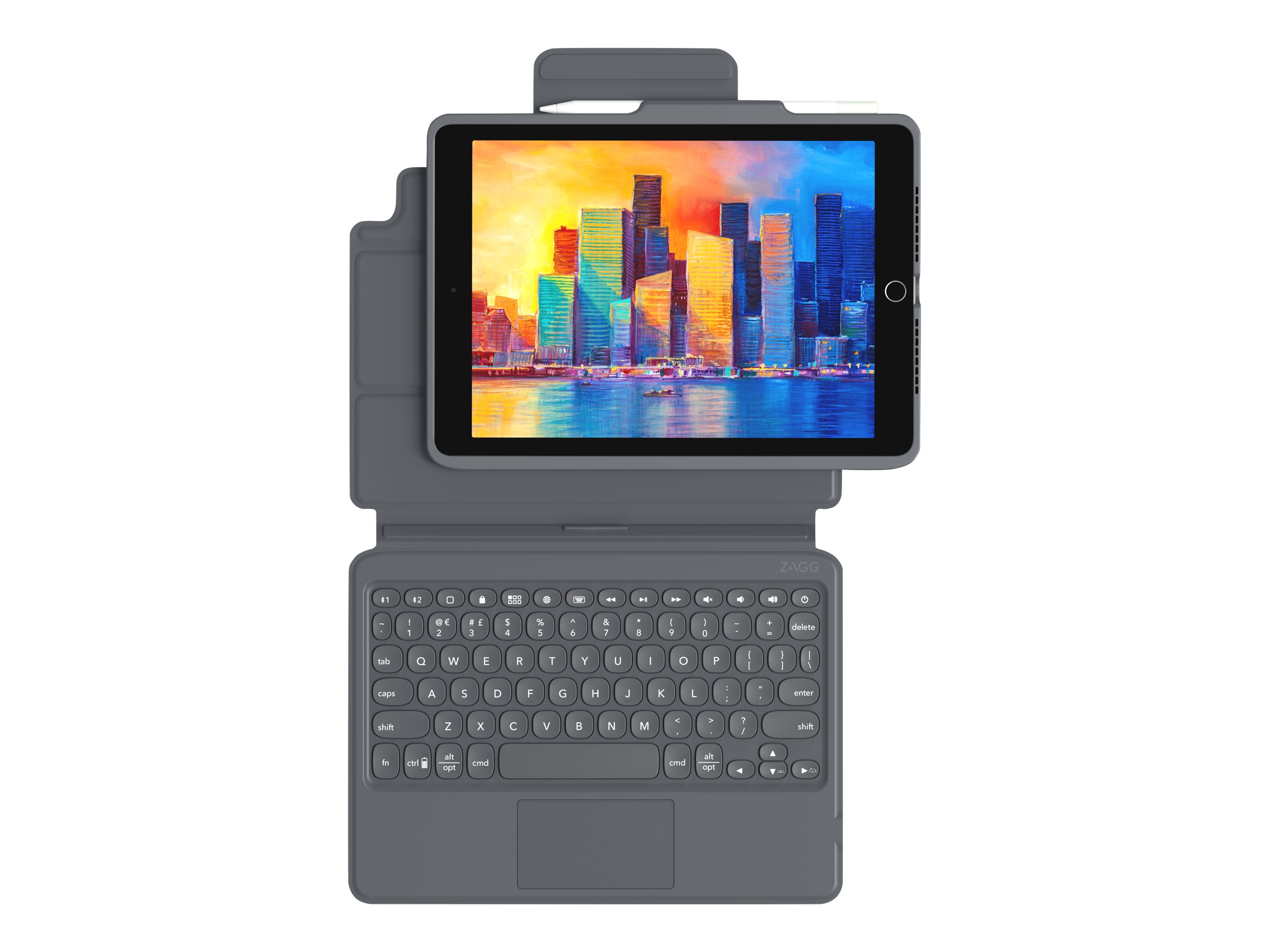 ZAGG Pro Keys - Tastatur und Foliohülle - mit Trackpad - hintergrundbeleuchtet - Bluetooth - TL: Deutsch, QWERTZ, Ansicht 3