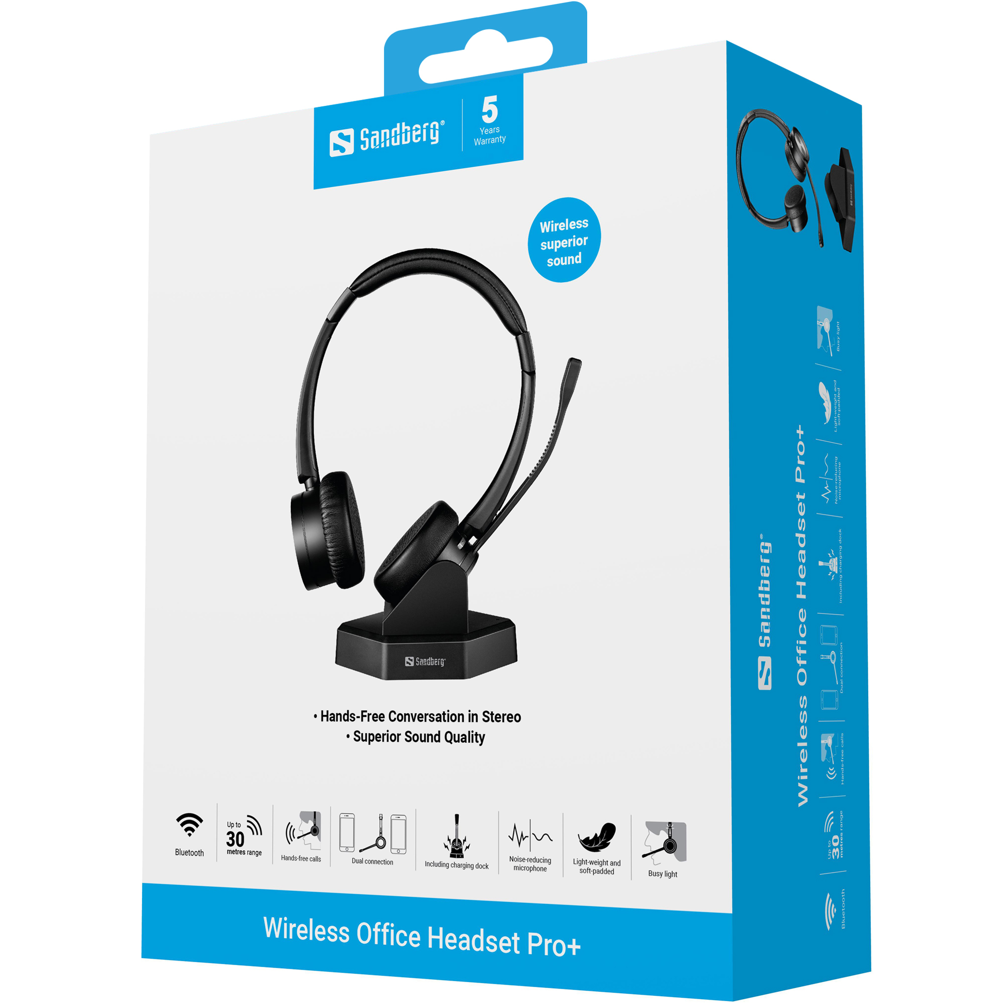 SANDBERG Bluetooth Office Headset Pro+ - Headset, Ansicht 2