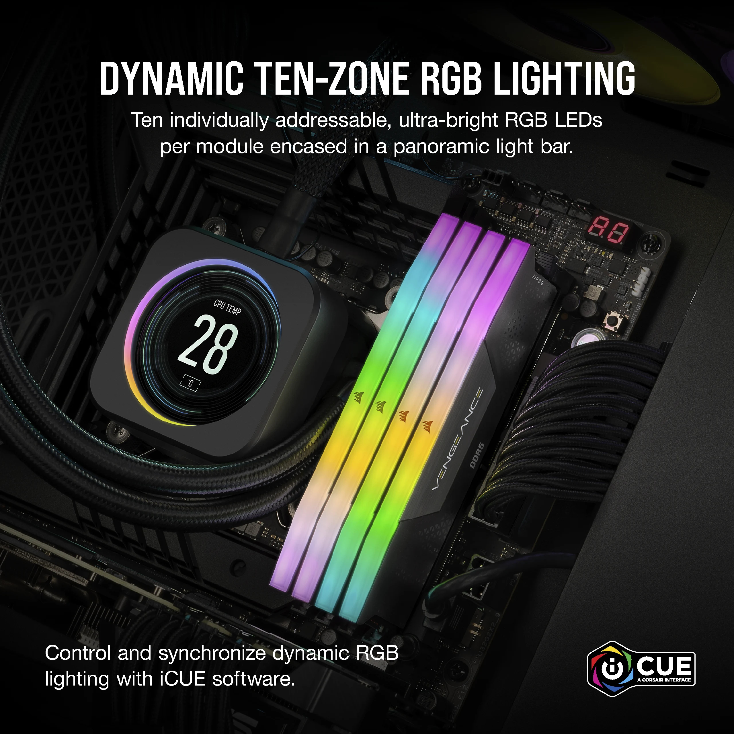 Corsair Vengeance RGB - DDR5 - Kit - 16 GB: 2 x 8 GB, Ansicht 4