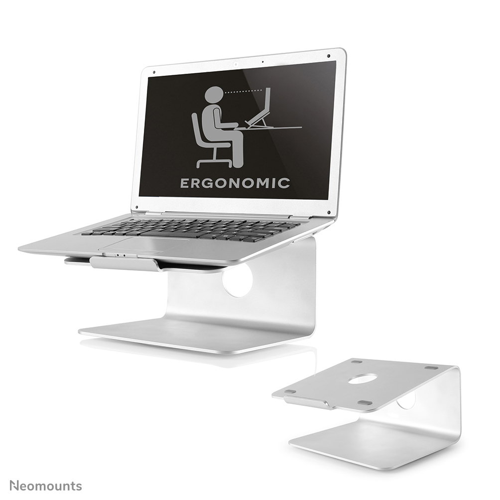 Neomounts NSLS050 - Aufstellung für Notebook - Gebürstetes Aluminium - Silber - Bildschirmgröße: 25.4-43.2 cm (10-17), Ansicht 2