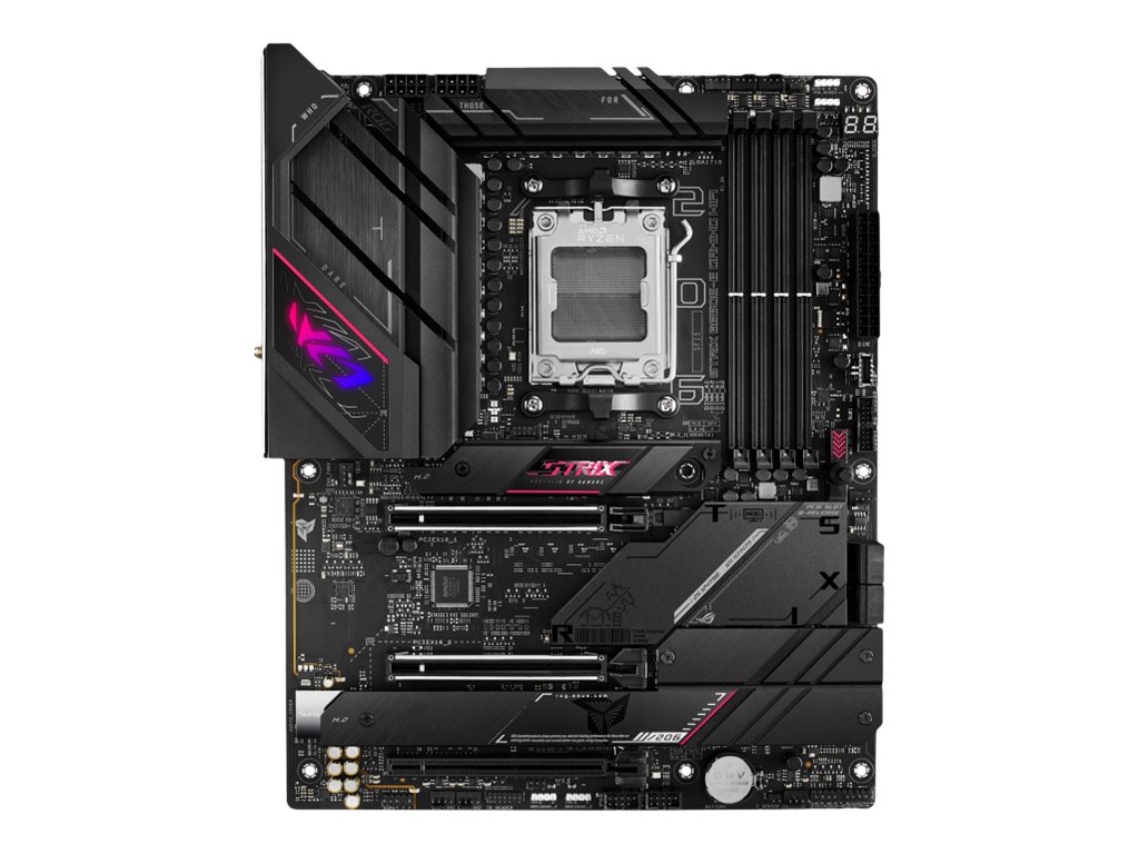ASUS ROG Strix B650E-E Gaming WiFi - Motherboard - ATX - Socket AM5 - AMD B650 Chipsatz - USB-C 3.2 Gen 2x2, USB-C 3.2 Gen2, USB 3.2 Gen 2, USB 3.2 Gen 1 - 2.5 Gigabit LAN, Wi-Fi 6, Bluetooth - Onboard-Grafik (CPU erforderlich)