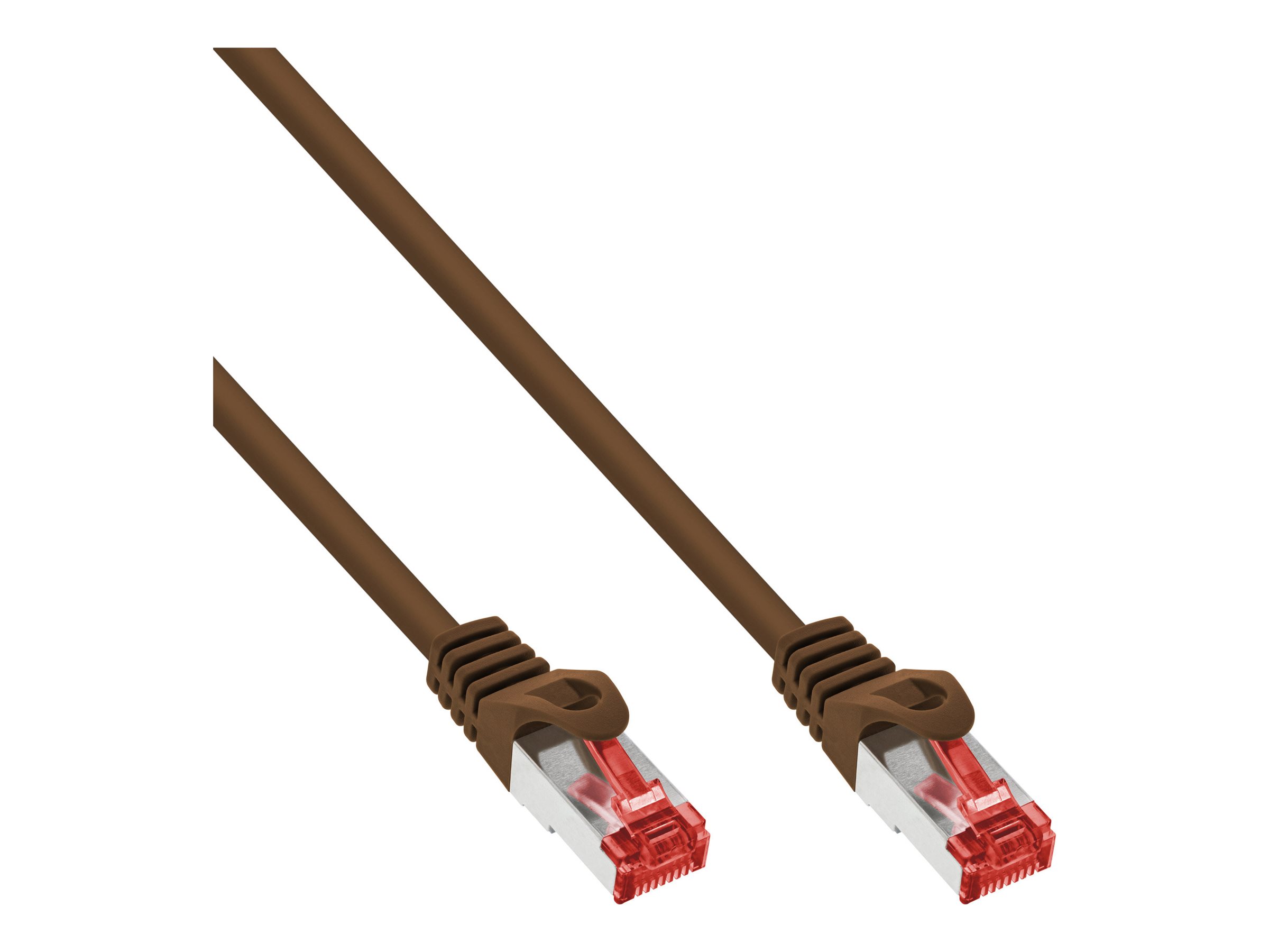 InLine Patchkabel - S/FTP (PiMf) - Cat.6 - 250MHz - PVC - Kupfer - braun - 20m Image