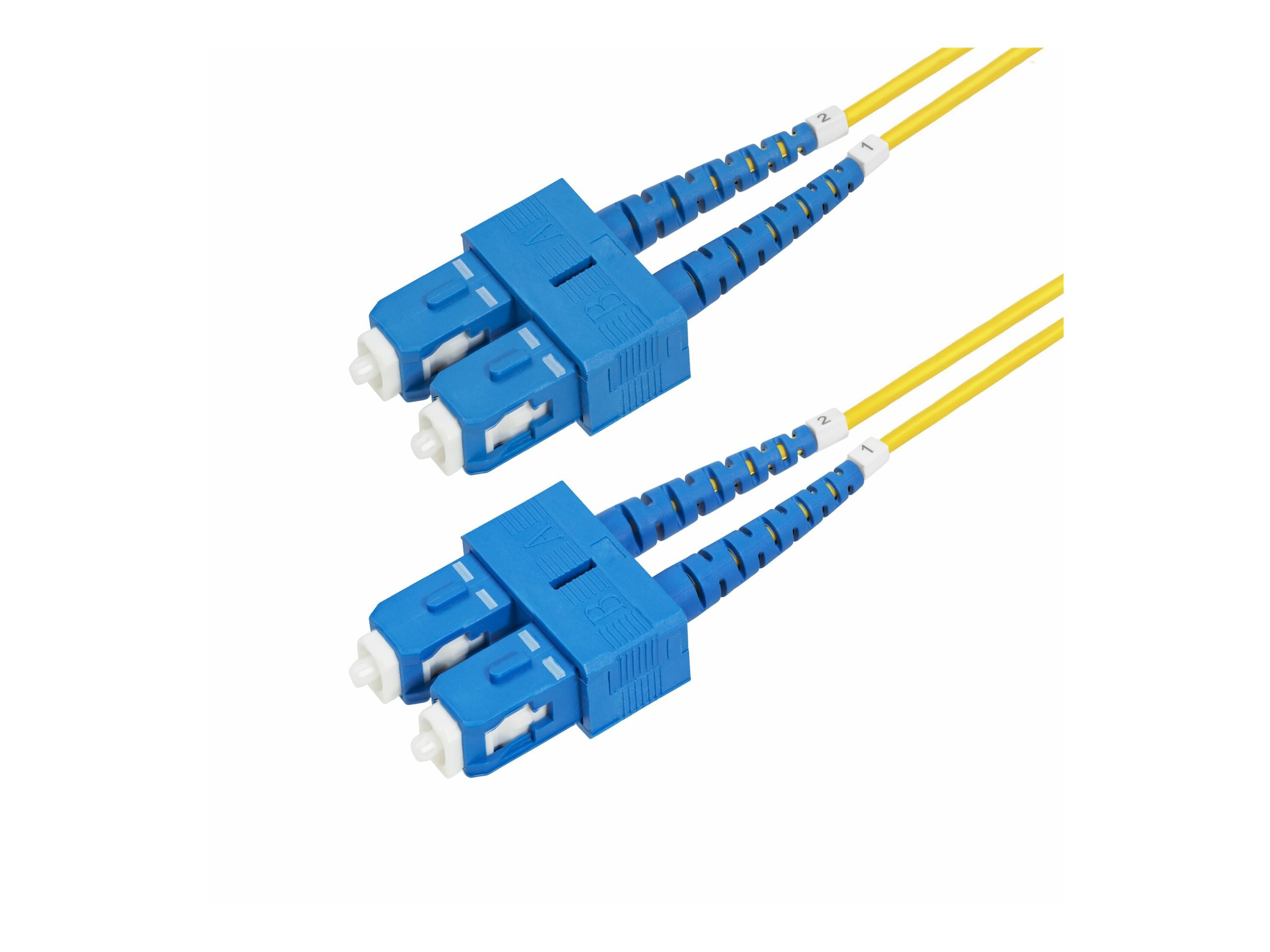StarTech.com 30m (98.4ft) SC to SC (UPC) OS2 Single Mode Duplex Fiber Optic Cable 9125µm Laser Optimized 40G100G Zipcord Bend Insensitive Low Insertion Loss - LSZH Fiber Patch Cord (SMDOS2SCSC30M)