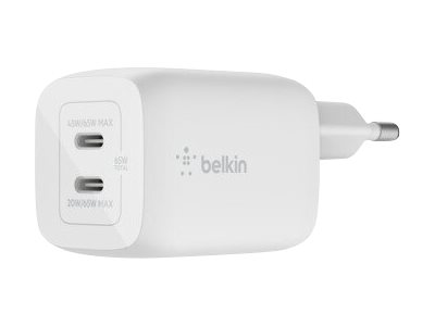 BELKIN 65W DUAL USB C GAN (WCH013VFWH)