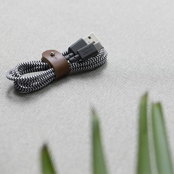 Native Union BELT-AC-ZEB-NP - 1,2 m - USB A - USB C - Schwarz - Weiß, Ansicht 3