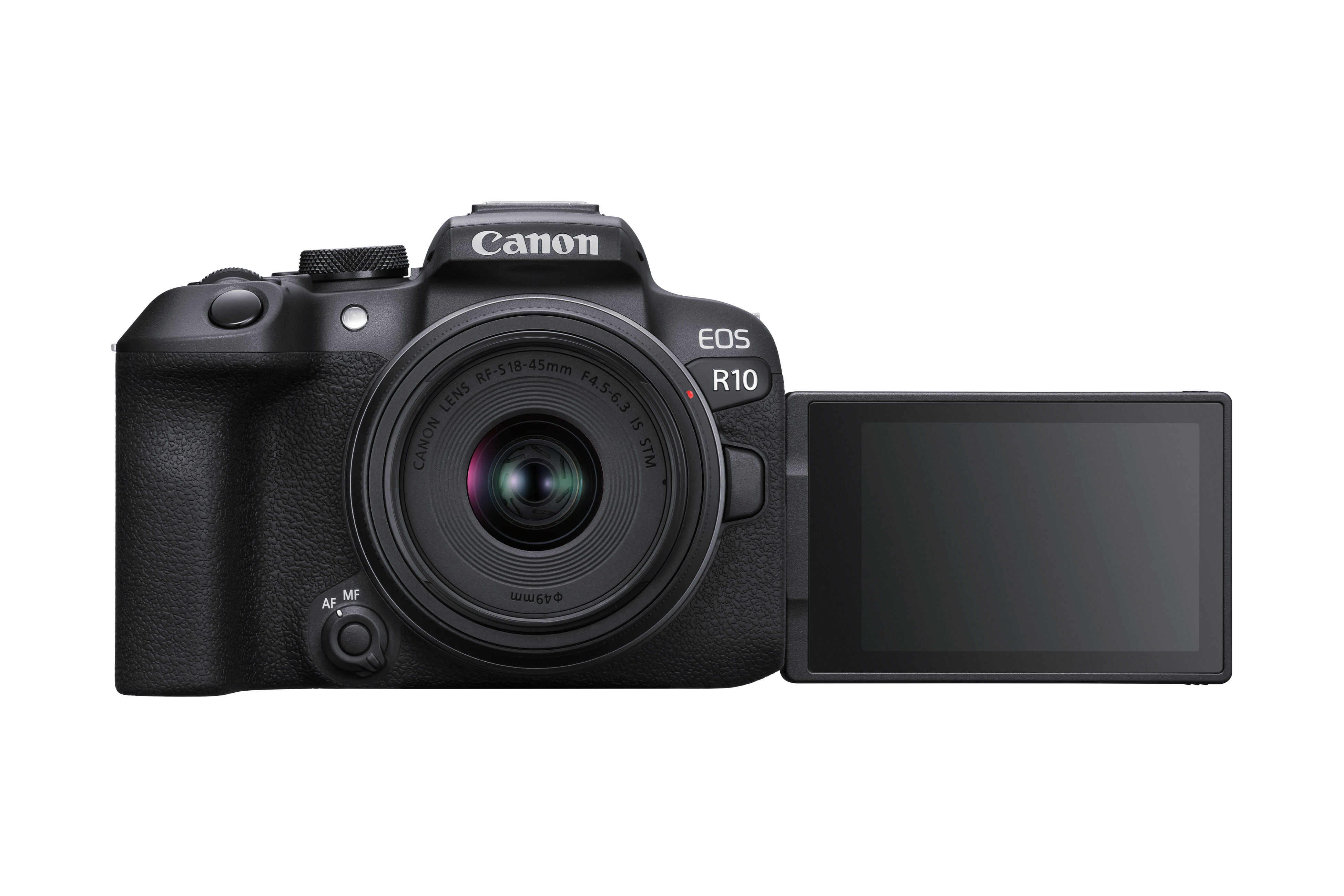 Canon EOS R10 + RF-S 18-45mm F4.5-6.3 IS STM - 24,2 MP - 6000 x 4000 Pixel - CMOS - 2,5x - 4K Ultra HD - Schwarz, Ansicht 2