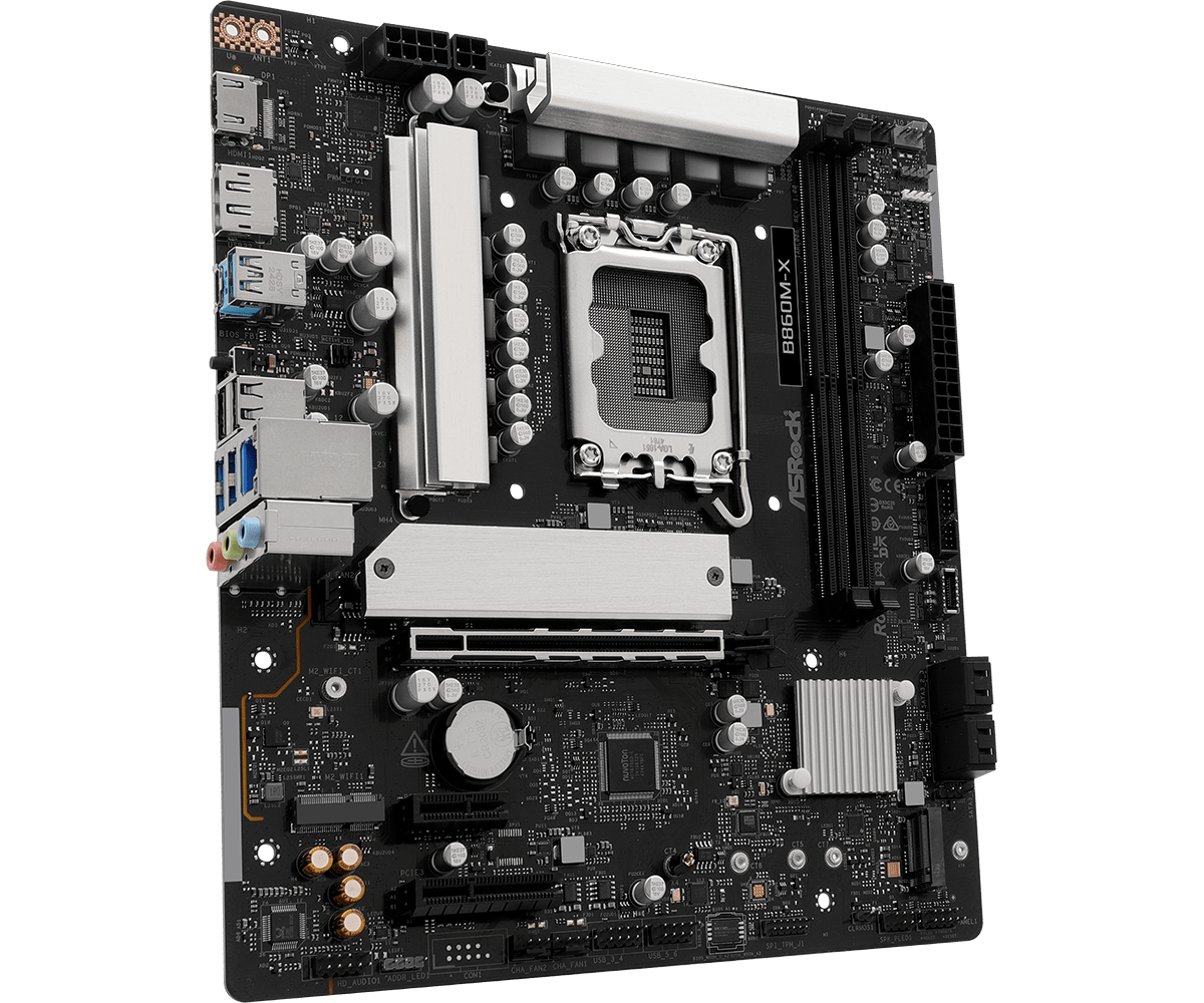 ASRock B860M-X - Motherboard - micro ATX - LGA1851-Sockel - B860 Chipsatz, Ansicht 4