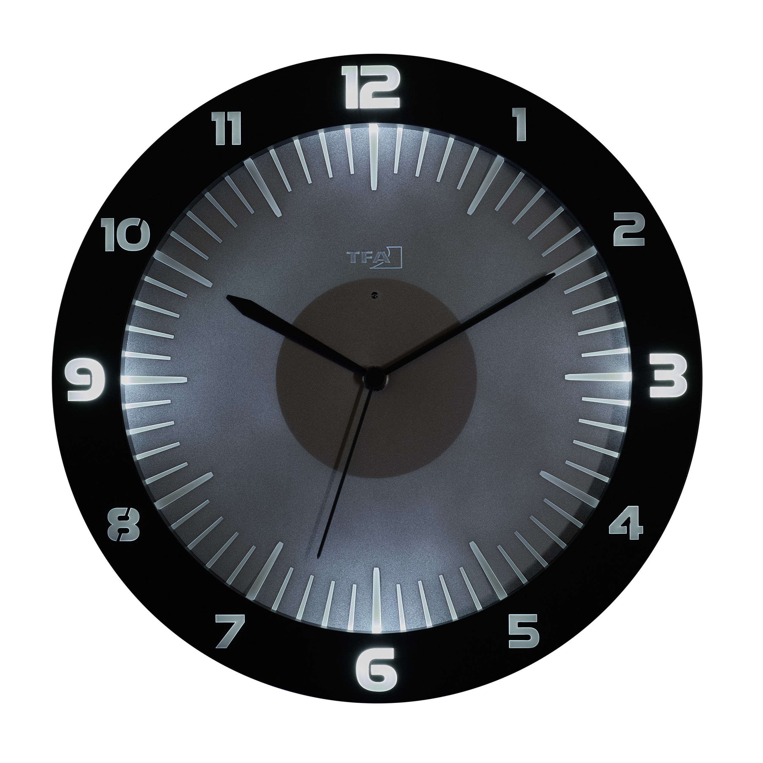 TFA 60.3553.10 Funk Wanduhr 303 mm x 45 mm x 303 mm Grau Großes Display, Ansicht 3