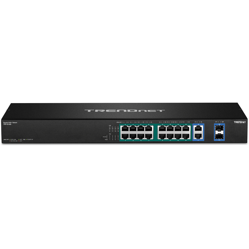 TRENDnet TPE TG182F - Switch - 16 x 10/100/1000 (PoE+), Ansicht 4