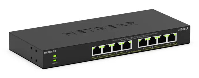 Netgear 300 Series GS308LP - Switch - Wesentliches - unmanaged - 8 x 10/100/1000 (PoE+), Ansicht 2