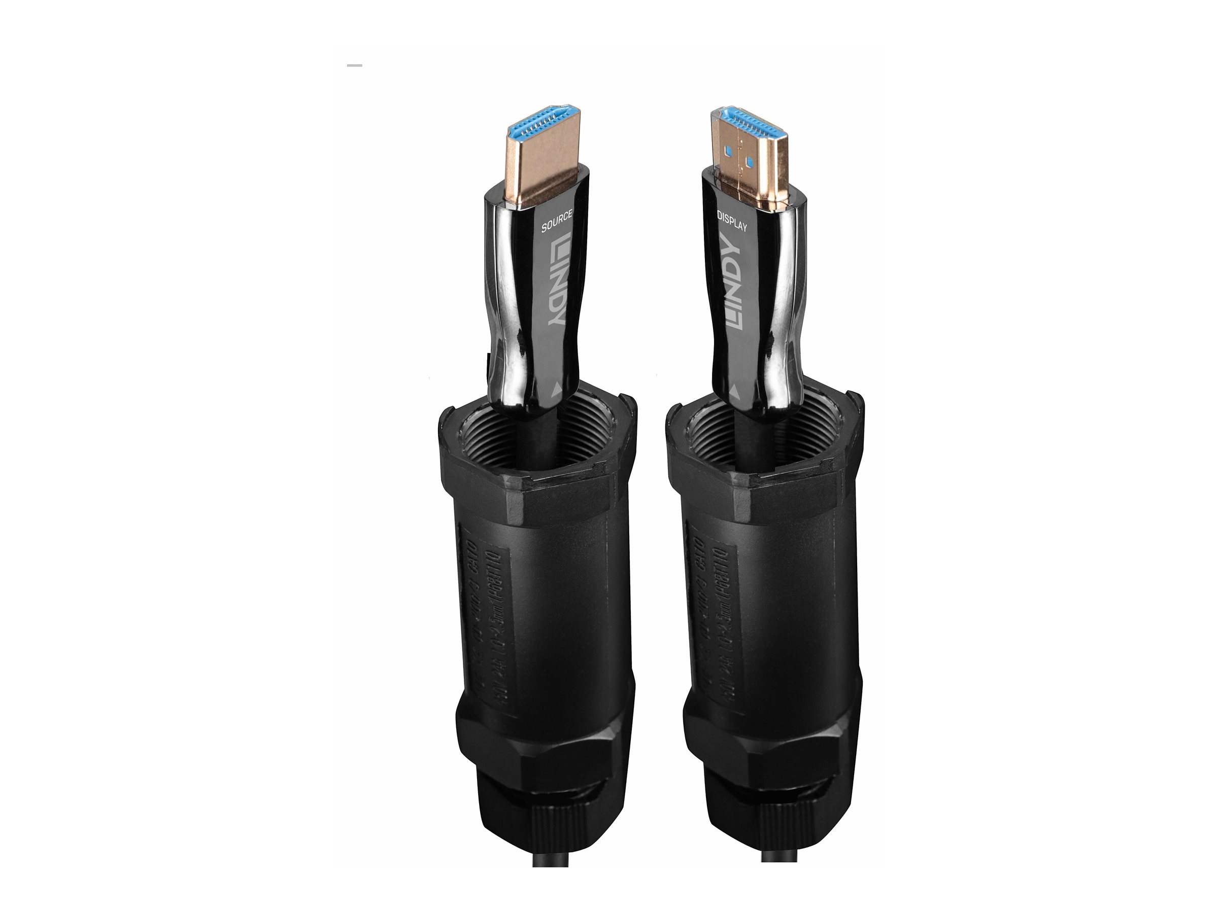 Lindy Ultra High Speed - HDMI-Kabel - HDMI männlich zu HDMI männlich - 100 m - Hybrid Kupfer/Kohlefaser - Schwarz, Ansicht 3