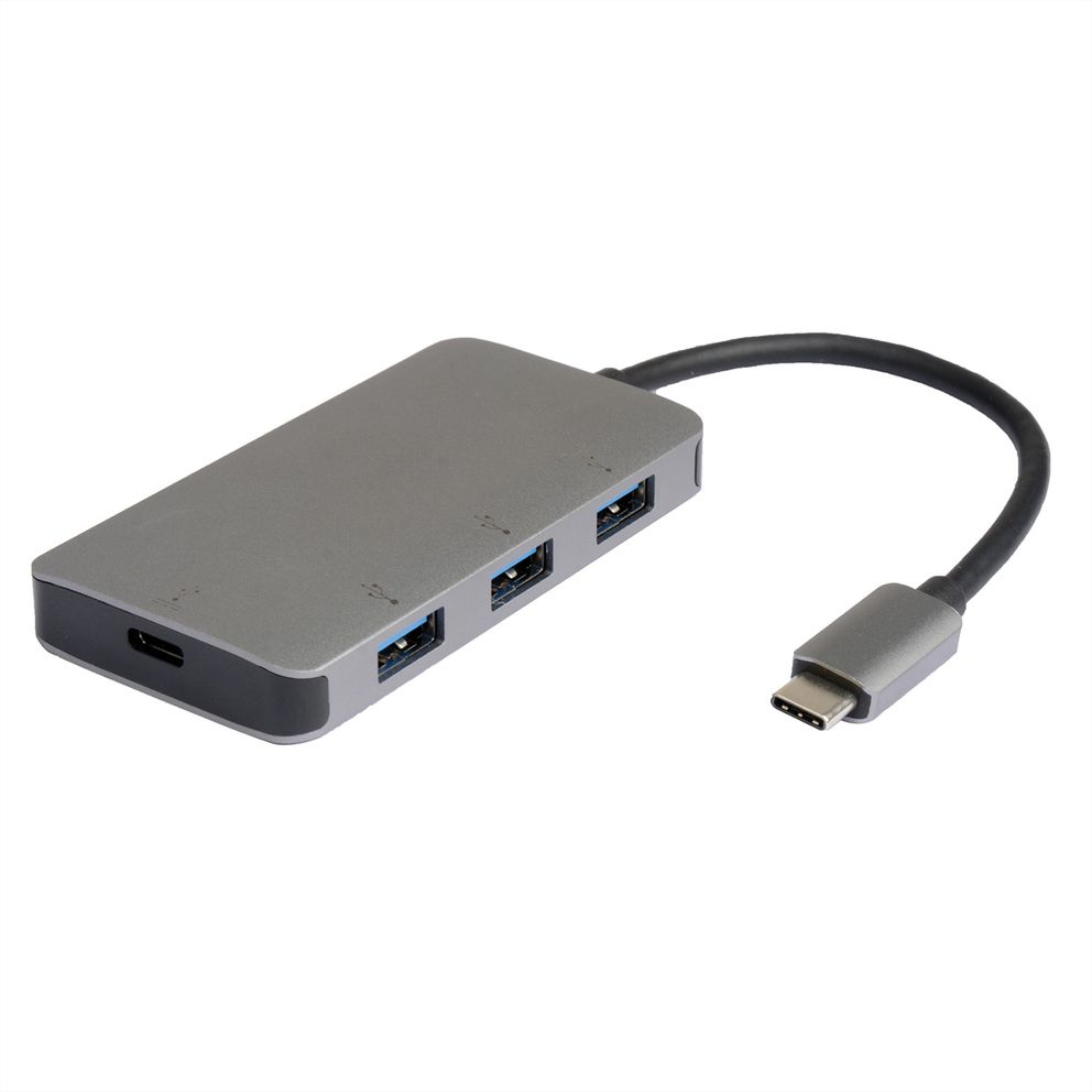 ROLINE Hub - 3 x USB 3.1 Gen 1 + 1 x USB-C (Spannungsversorgung), Ansicht 2