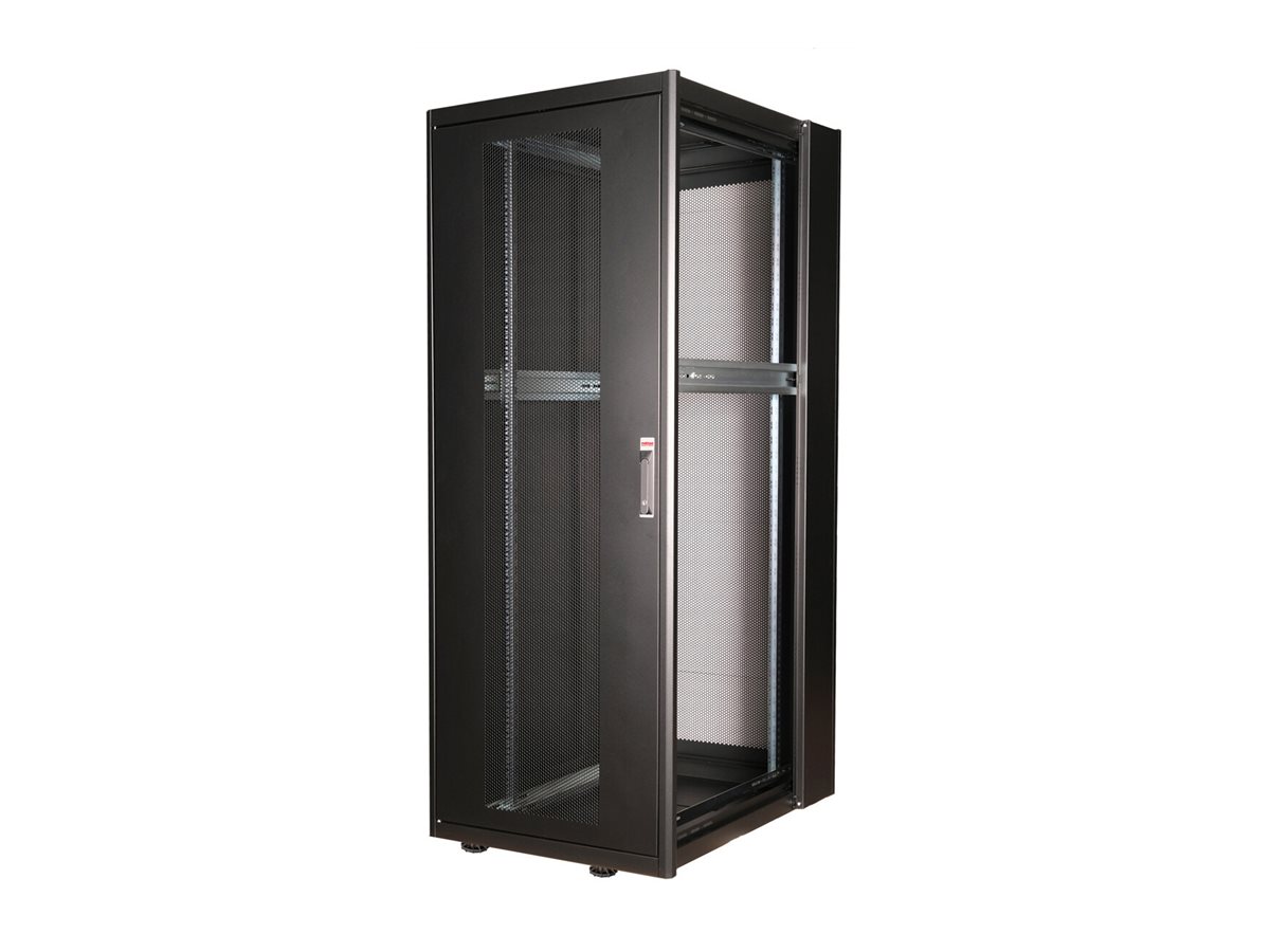 ROLINE 19 Zoll Netzwerkschrank Basic 42 800x1000 BxT Glastür schwarz, Ansicht 4