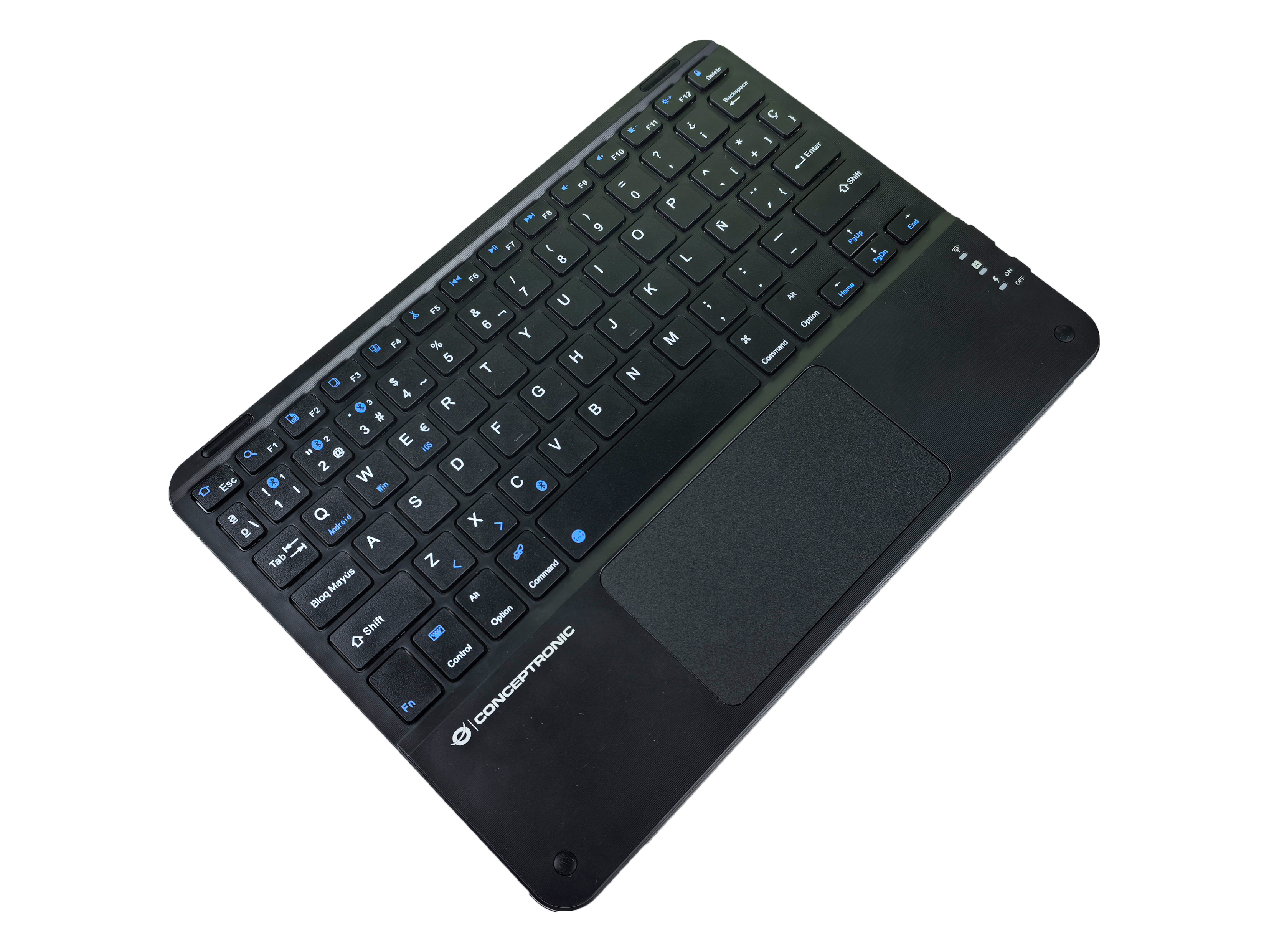 Conceptronic Wireless Tastatur 10 schwarz - Tastatur - TL: Spanisch, QWERTY, Ansicht 2