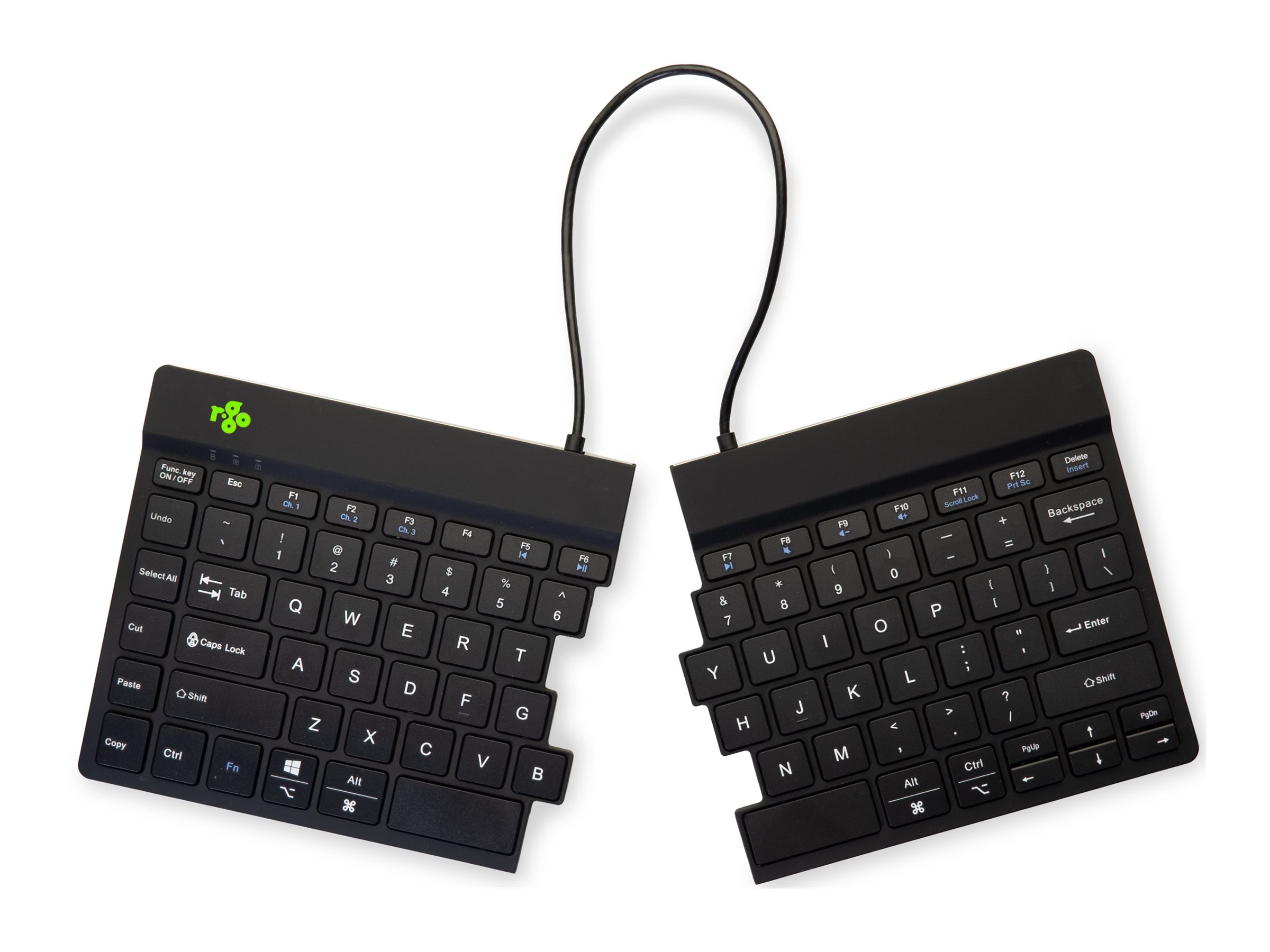 R-Go Ergonomische Tastatur Split break - Tastatur - TL: US, QWERTY - Schwarz, Ansicht 4