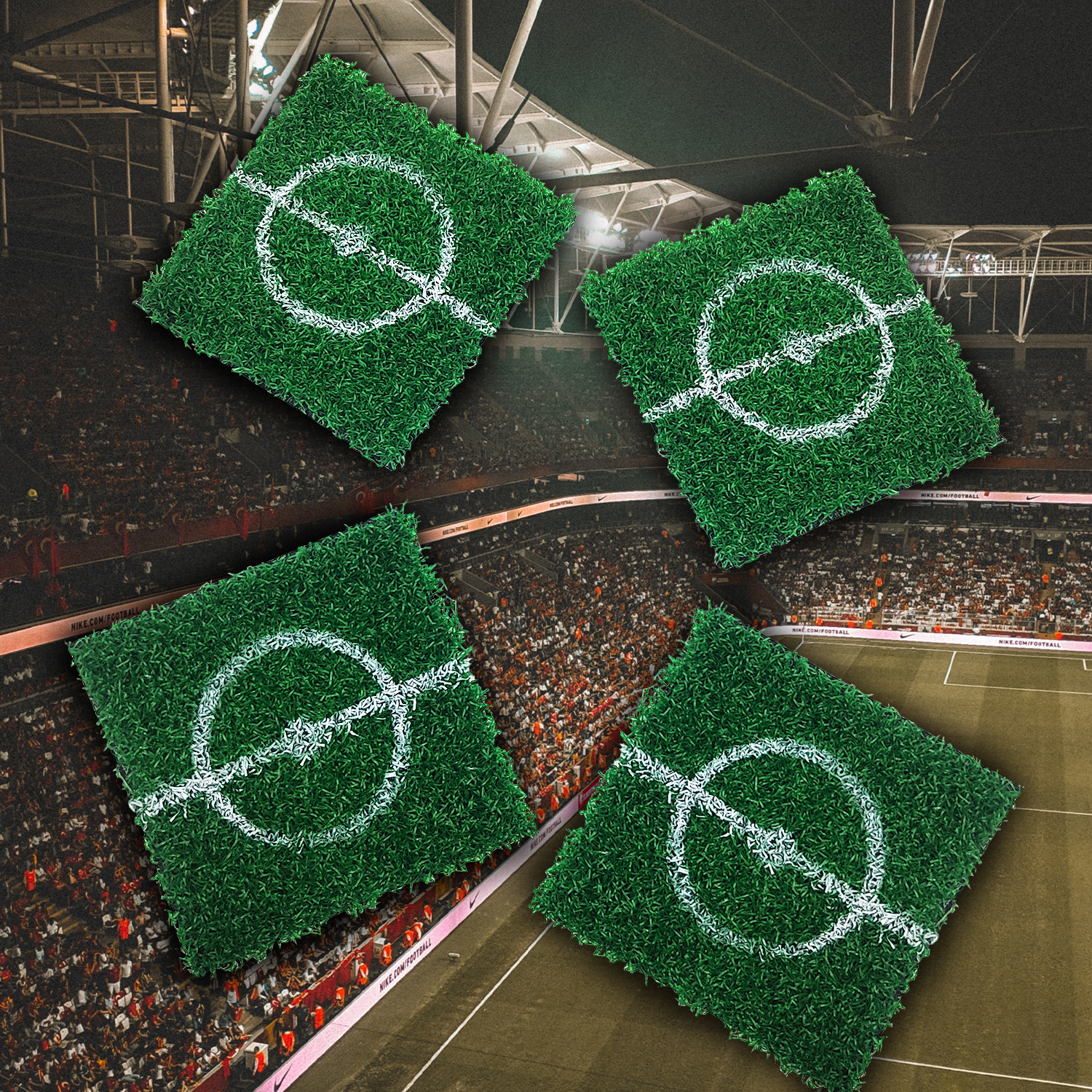 Mad Monkey Fussball Untersetzer aus Kunstrasen 4er Set, Ansicht 3