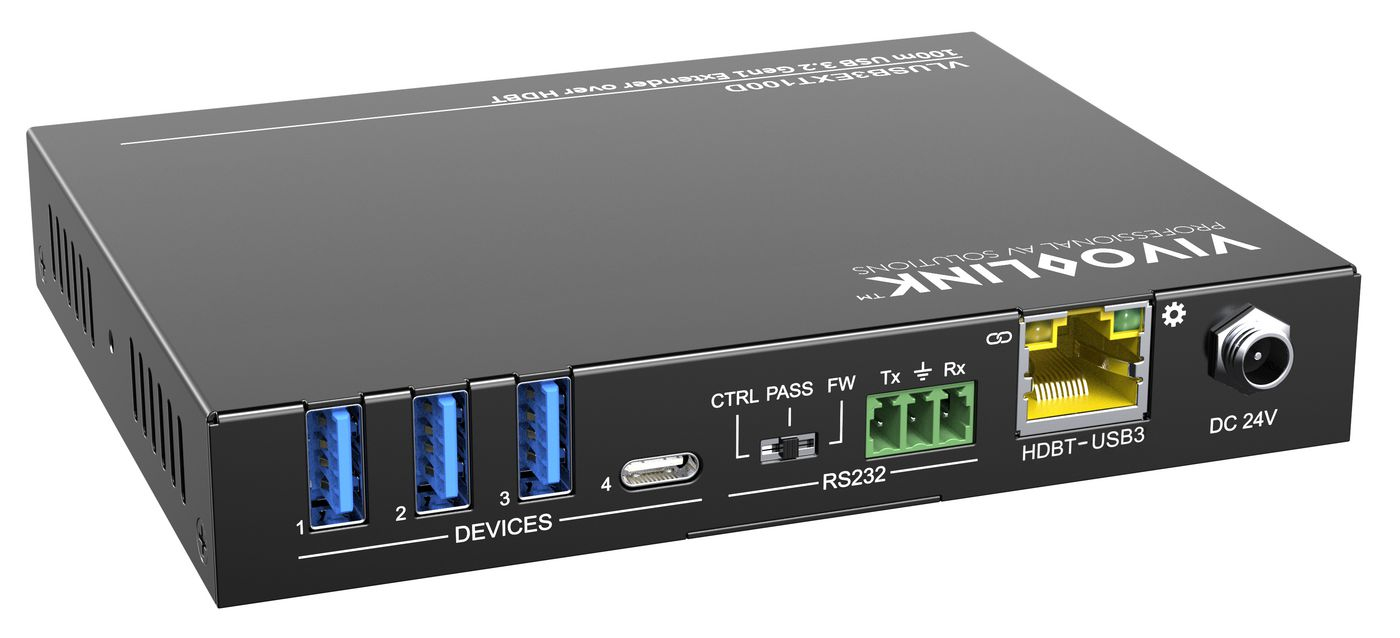 VivoLink 100m USB 3.2 Gen1 Extender over HDBT Receiver, Ansicht 3