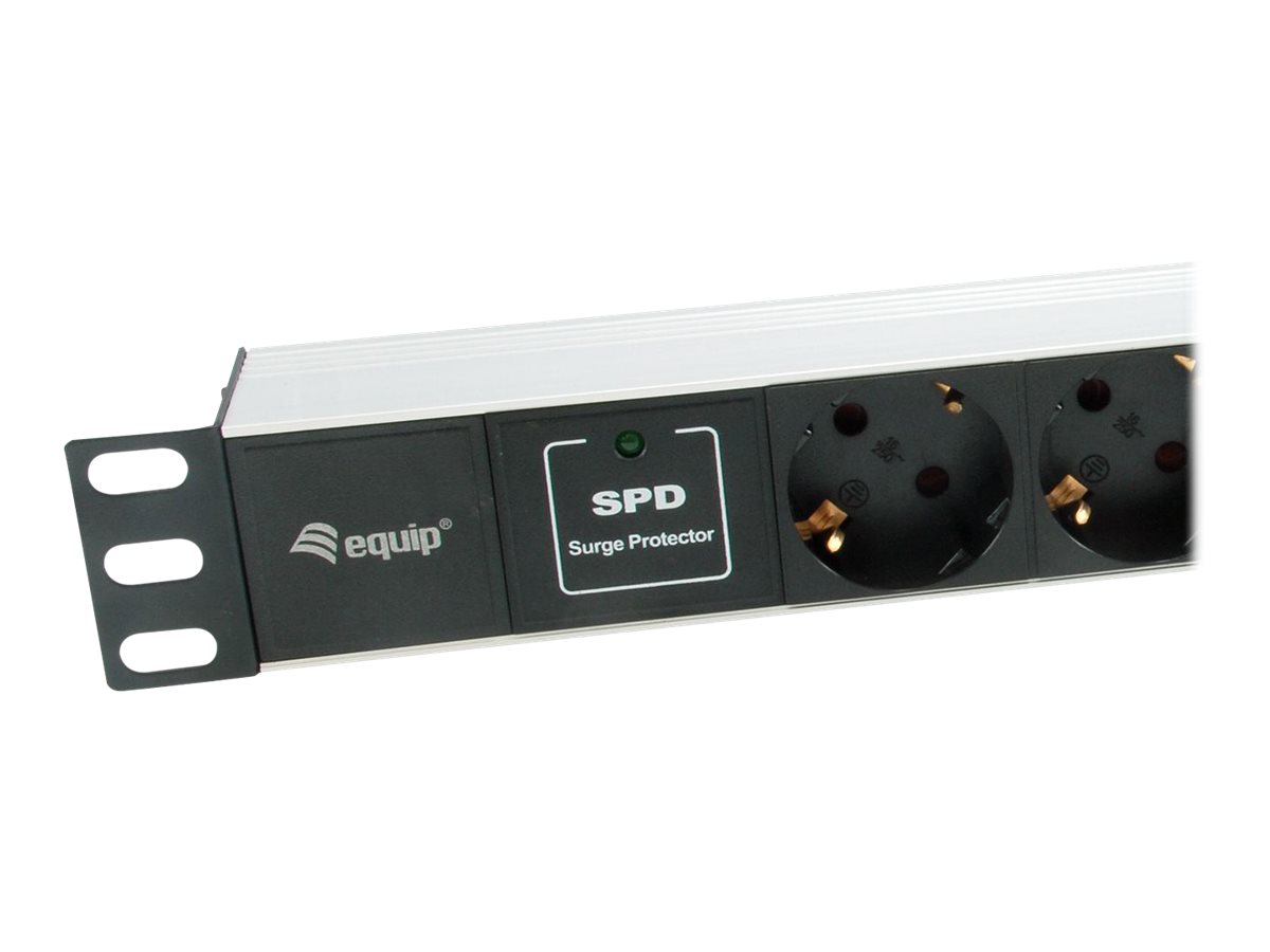 Equip Pro - Stromverteilungseinheit (Rack - einbaufähig) - Wechselstrom 220-240V - 3500 Watt - Eingang power CEE 7/7 - 7, Ansicht 2