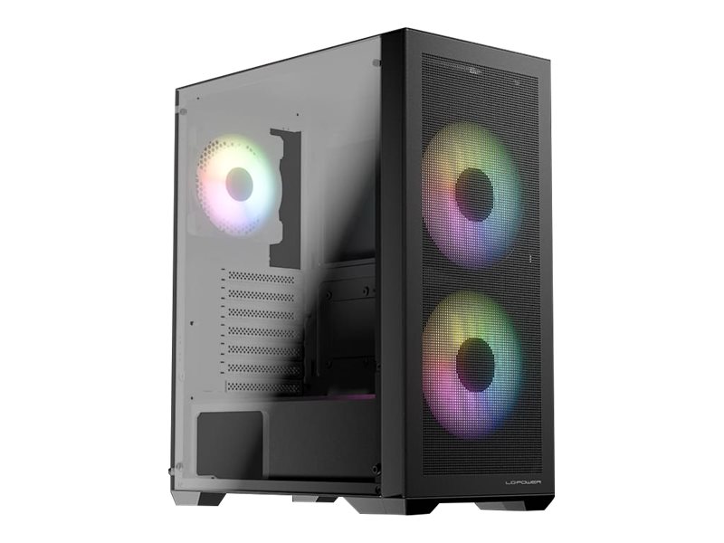 LC-Power Gaming 717W Meshwork_L Dark - Tower Gaming - ATX - Seitenteil mit Fenster (gehärtetes Glas)