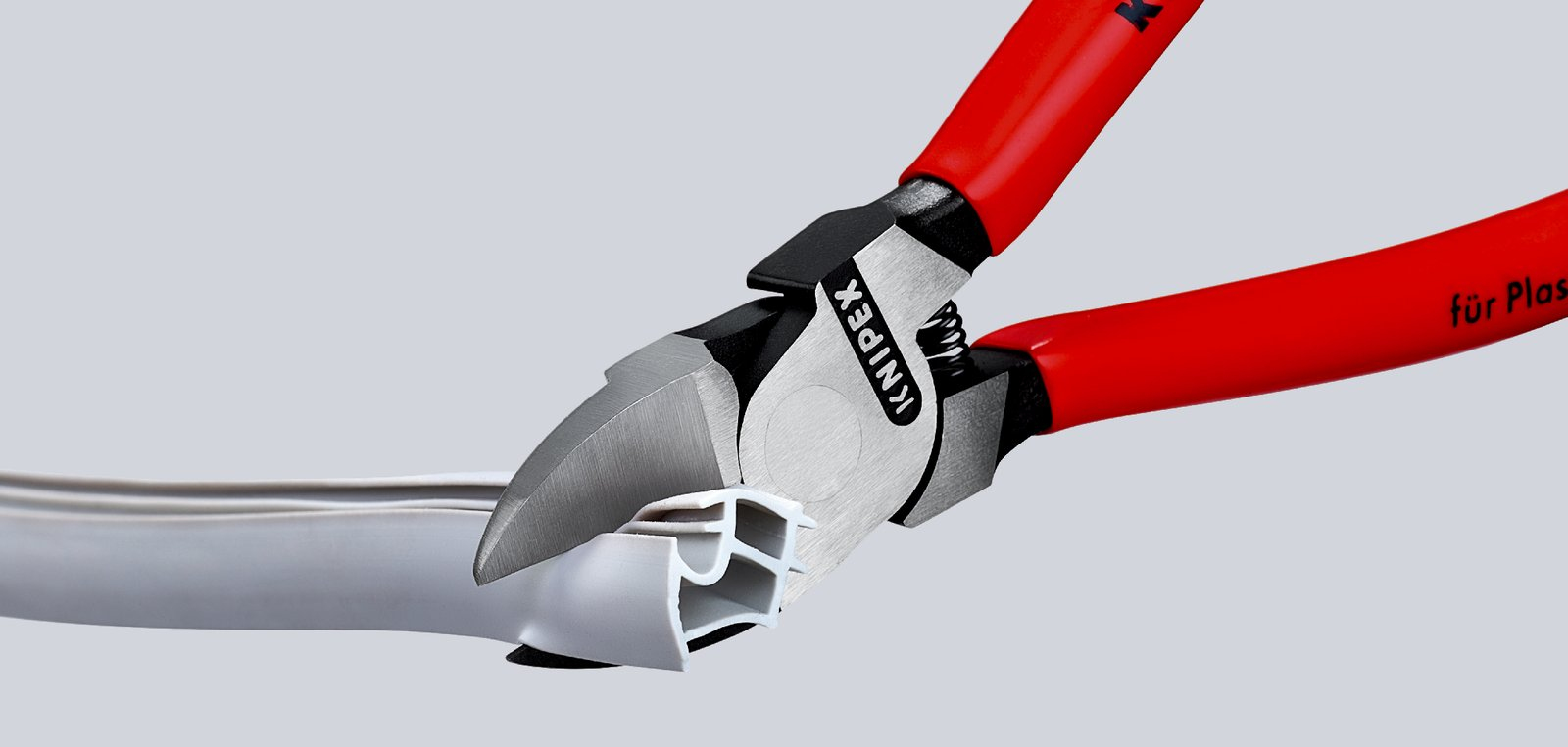 KNIPEX 72 01 180 - Diagonale Zange - Chrom-Vanadium-Stahl - Kunststoff - Rot - 180 mm - 193 g, Ansicht 2