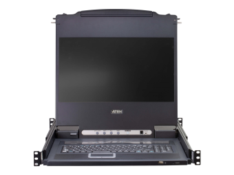ATEN Slideaway CL5716MW-ATA-XG - KVM-Konsole mit KVM-Switch - 8 Anschlüsse - PS2 USB - 43.2 cm (17)