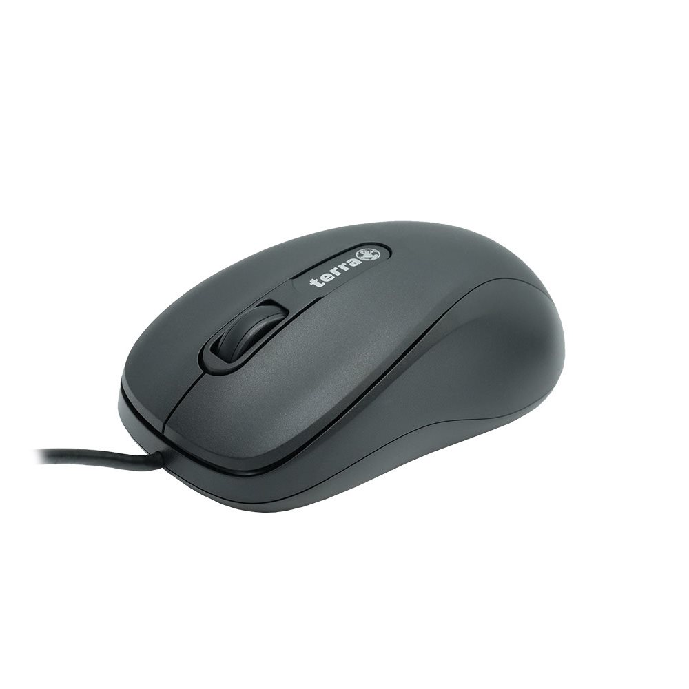 TERRA Mouse 1500 Corded USB black symmetrisch kabelgebunden - Maus - 1.000 dpi