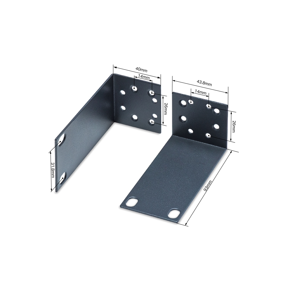 TP-LINK 13 Inch Switch Rack Mount Kit - Montageset - Schwarz - Metall - OC300 - TL-R480T+ - TL-SF1016DS - TL-SF1024D, Ansicht 2