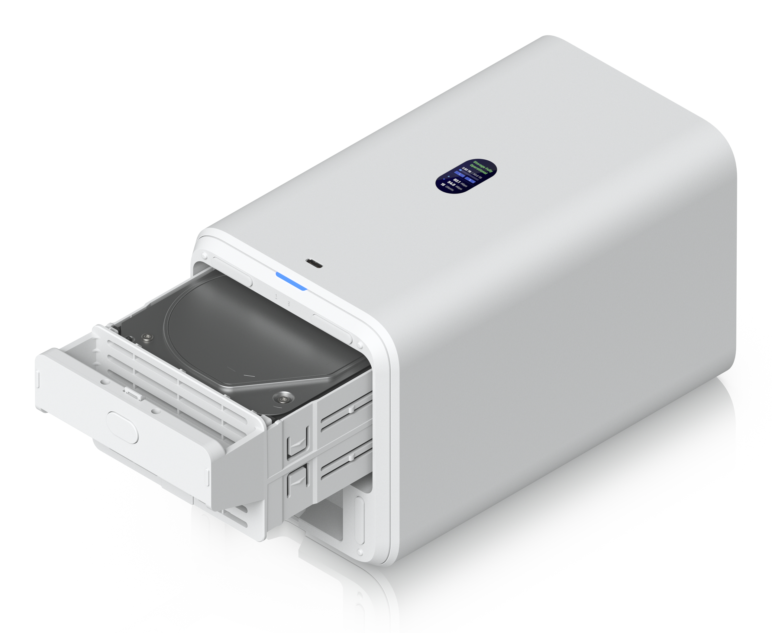 Ubiquiti UniFi NAS System UNAS 2• 2x 3.5 HDD• 1x 2.5GbE• - Storage Server - NAS, Ansicht 2