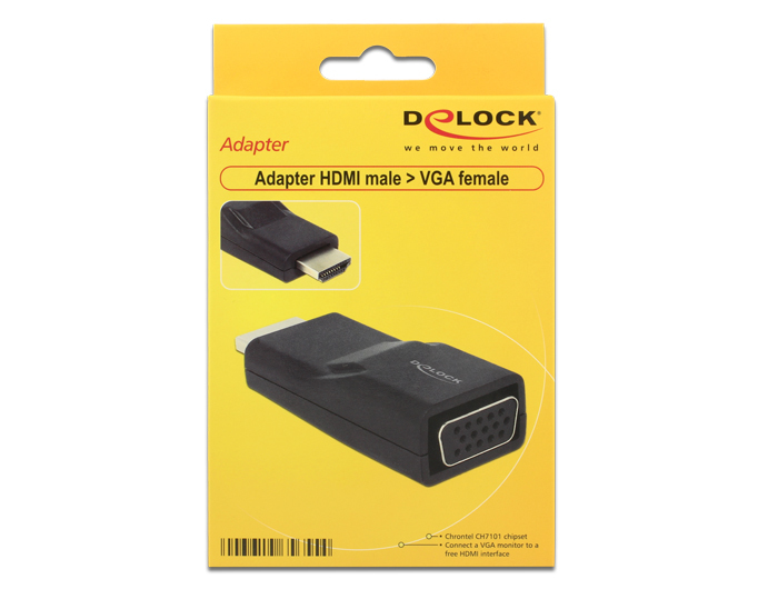 Delock Videokonverter - HDMI - VGA - Schwarz, Ansicht 3