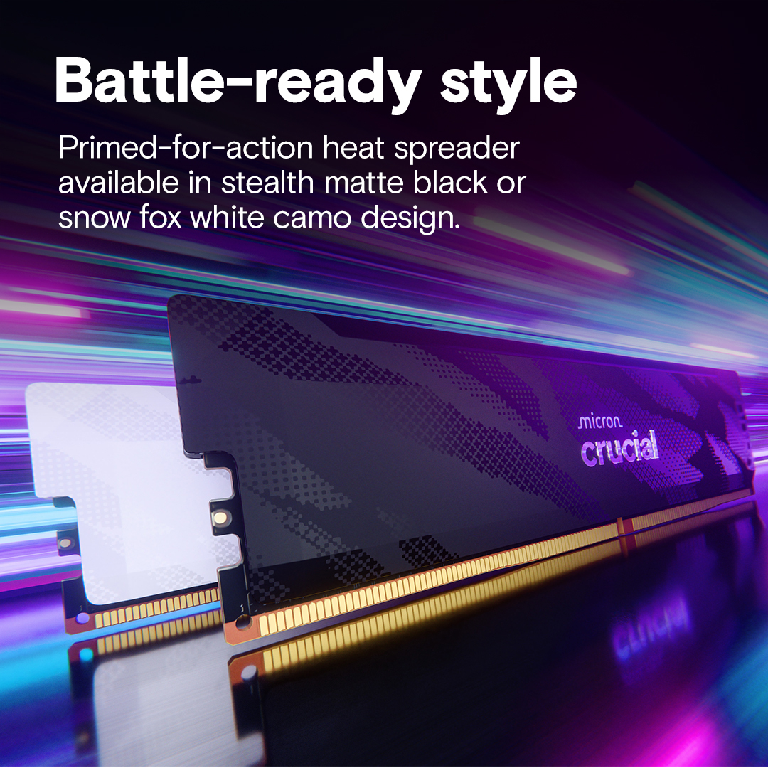 Crucial PRO DDR5-6400 KIT 32GB 2X16GB UDIMM CL32 W OVERCLOCKING, Ansicht 2