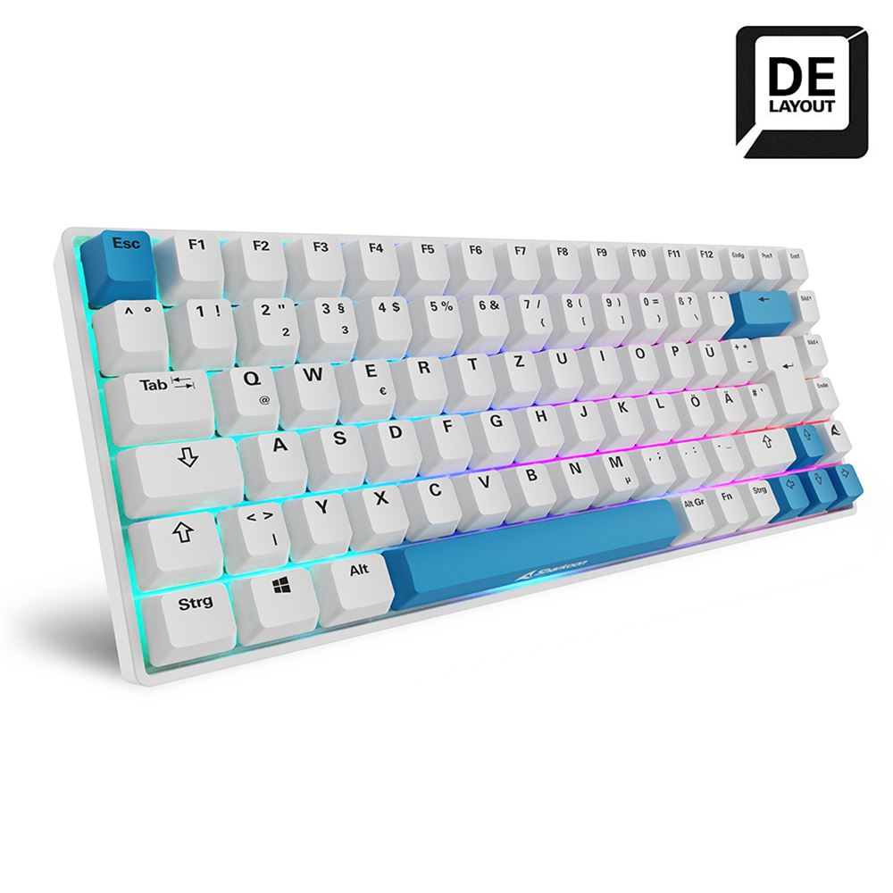 Sharkoon SGK50 S3 Dye-sub GPRO Yellow - TL: Deutsch, QWERTZ, Ansicht 3