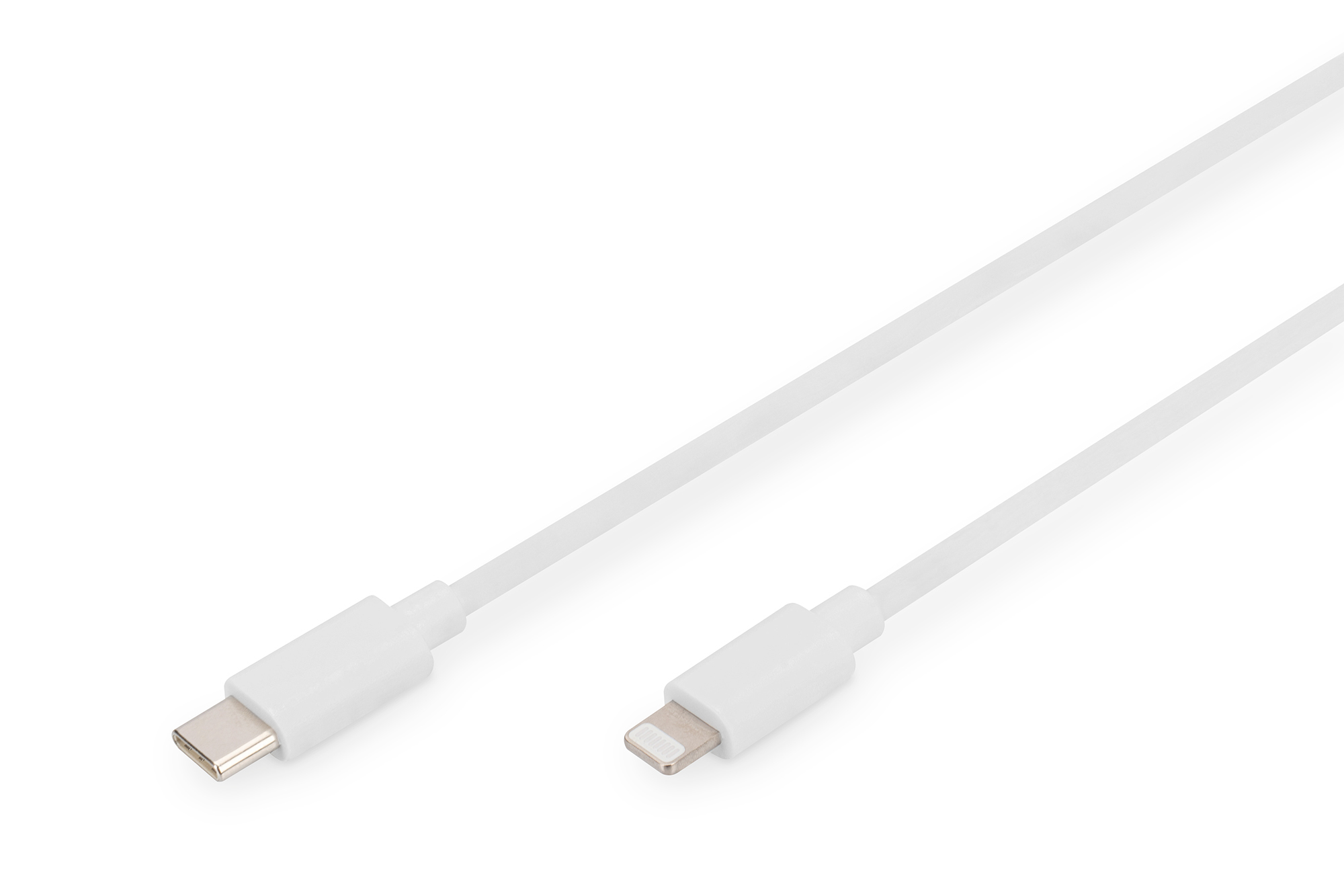 DIGITUS Daten- / Ladekabel, USB-C - Lightning, MFI, 1 m, Lightning, USB C, Männlich, Männlich, Weiß