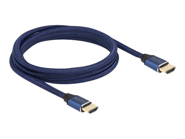 Delock Ultra High Speed HDMI Kabel 48 Gbps 8K 60 Hz blau 2 m zertifiziert