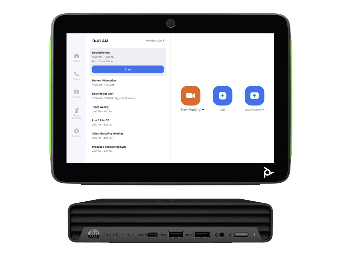 Poly Studio - Zoom Room - Base Kit - Kit für Videokonferenzen (HP Mini Conferencing PC Poly TC10 Touchcontroller)