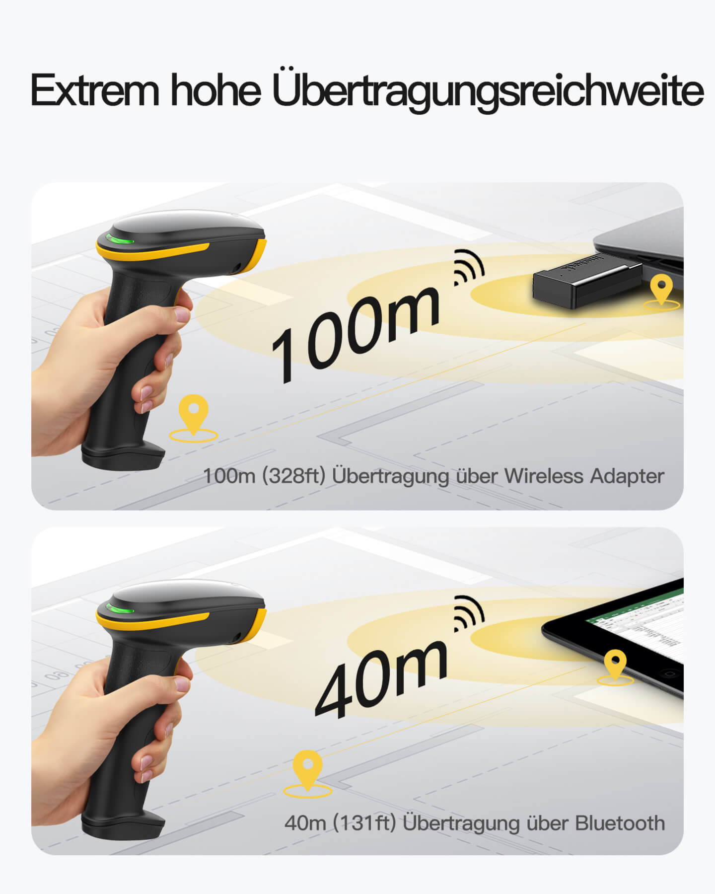 Inateck Barcodescanner 35 black[BCST-35_black] - Barcode-Scanner, Ansicht 4