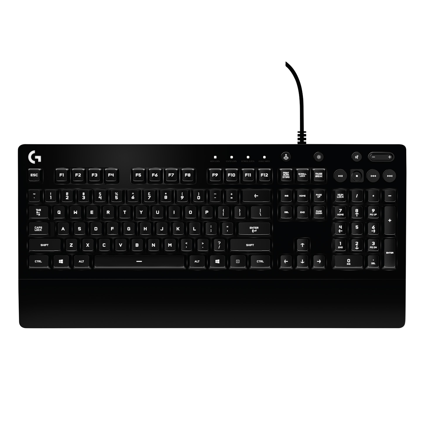 Logitech G G213 Prodigy Gaming Keyboard - Volle Größe (100%) - USB - RGB-LED - Schwarz - TL: Belgisch, AZERTY, Ansicht 3