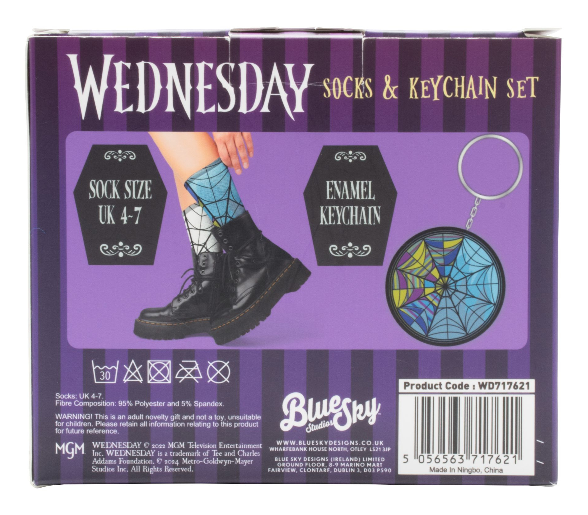 BLUE SKY Wednesday Socken & Schlüsselanhänger Set, Ansicht 2