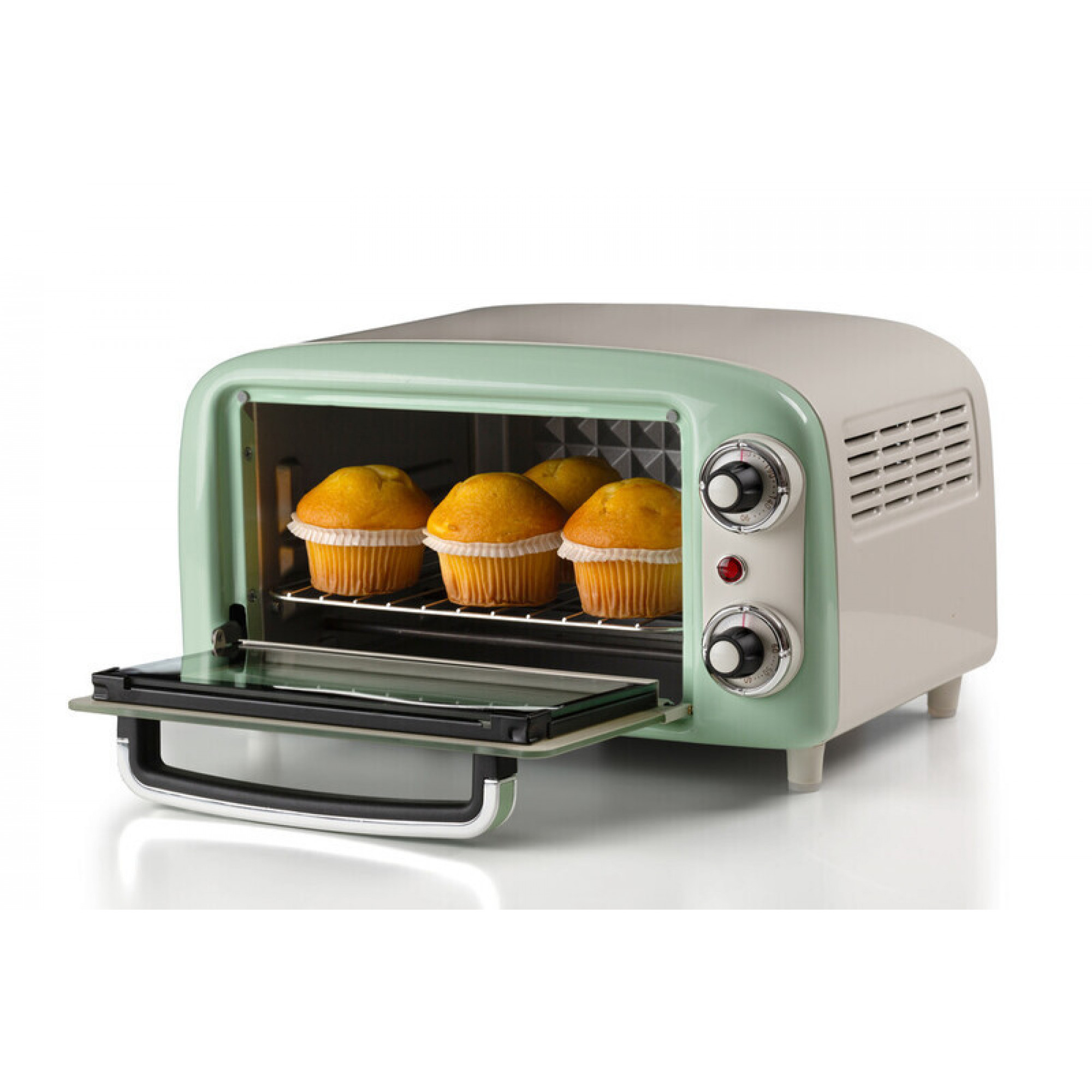 Ariete Mini-Backofen Vintage Green weiss/hellgruen 10 Liter, Ansicht 2